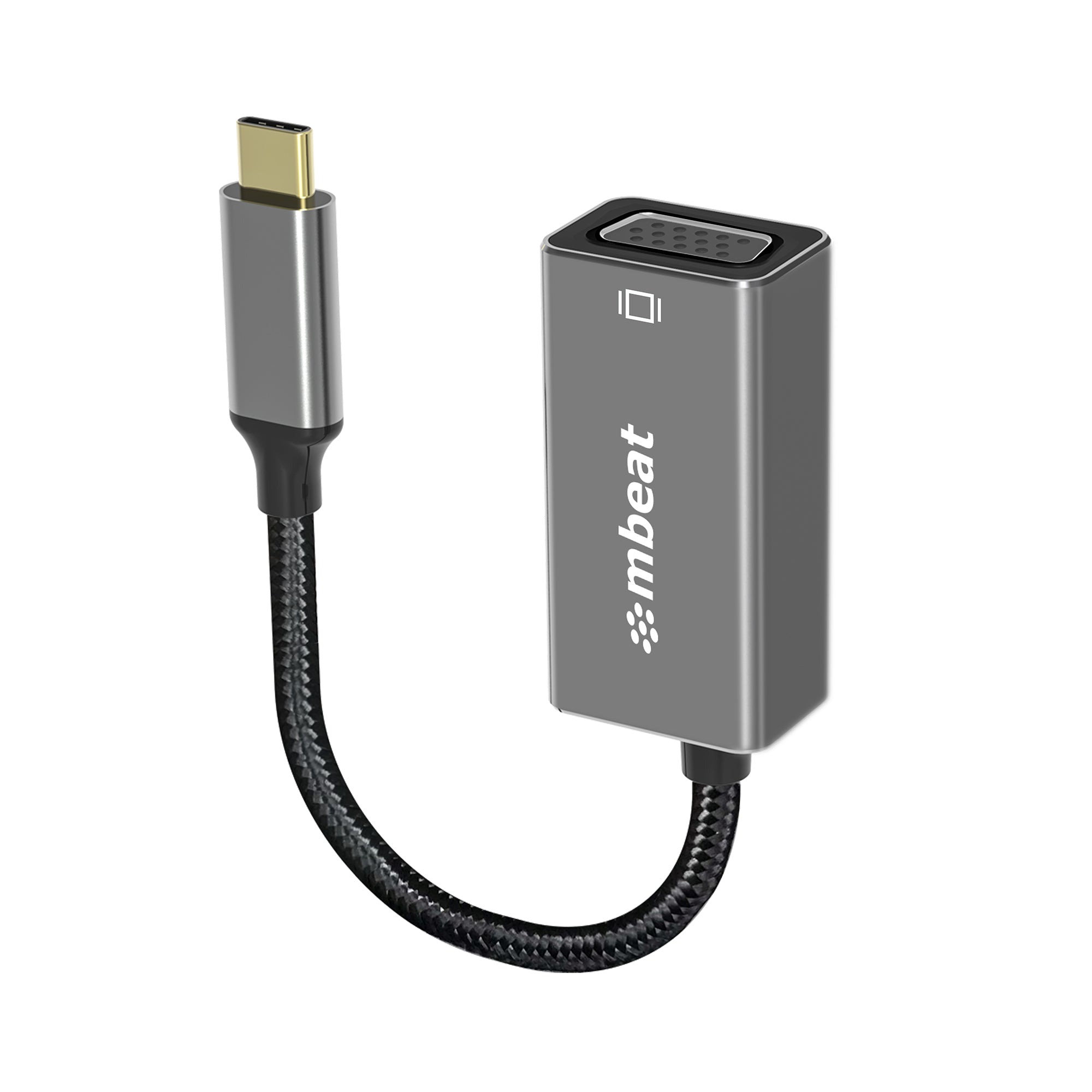 mbeat Elite USB-C to VGA Adapter - Coverts USB-C to VGA Female Port,  Supports up to1920×1080@60Hz - Space Grey Weight: 30g mbeat Elite USB-C to VGA Adapter - Coverts USB-C to VGA Female Port,  Supports up to1920×1080@60Hz - Space Grey Weight: 30g